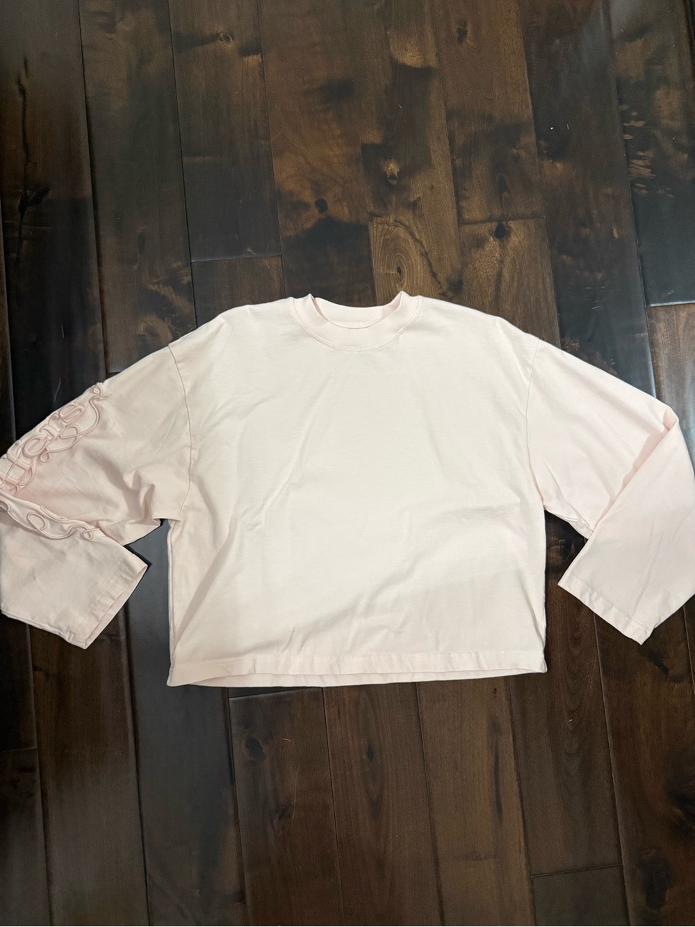 Women’s Light Pink Long Sleeve Crewneck Tee